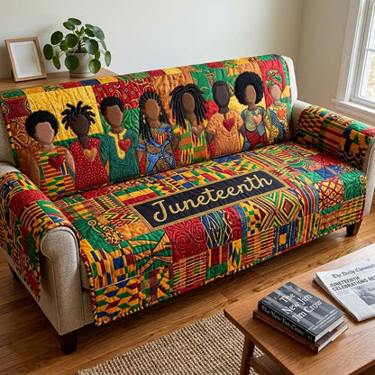Vibrant Roots Quilted Sofa Cover GFTOQM4314