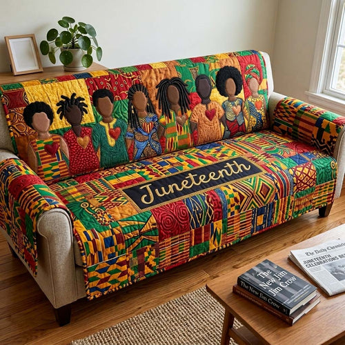 Vibrant Roots Quilted Sofa Cover GFTOQM4314