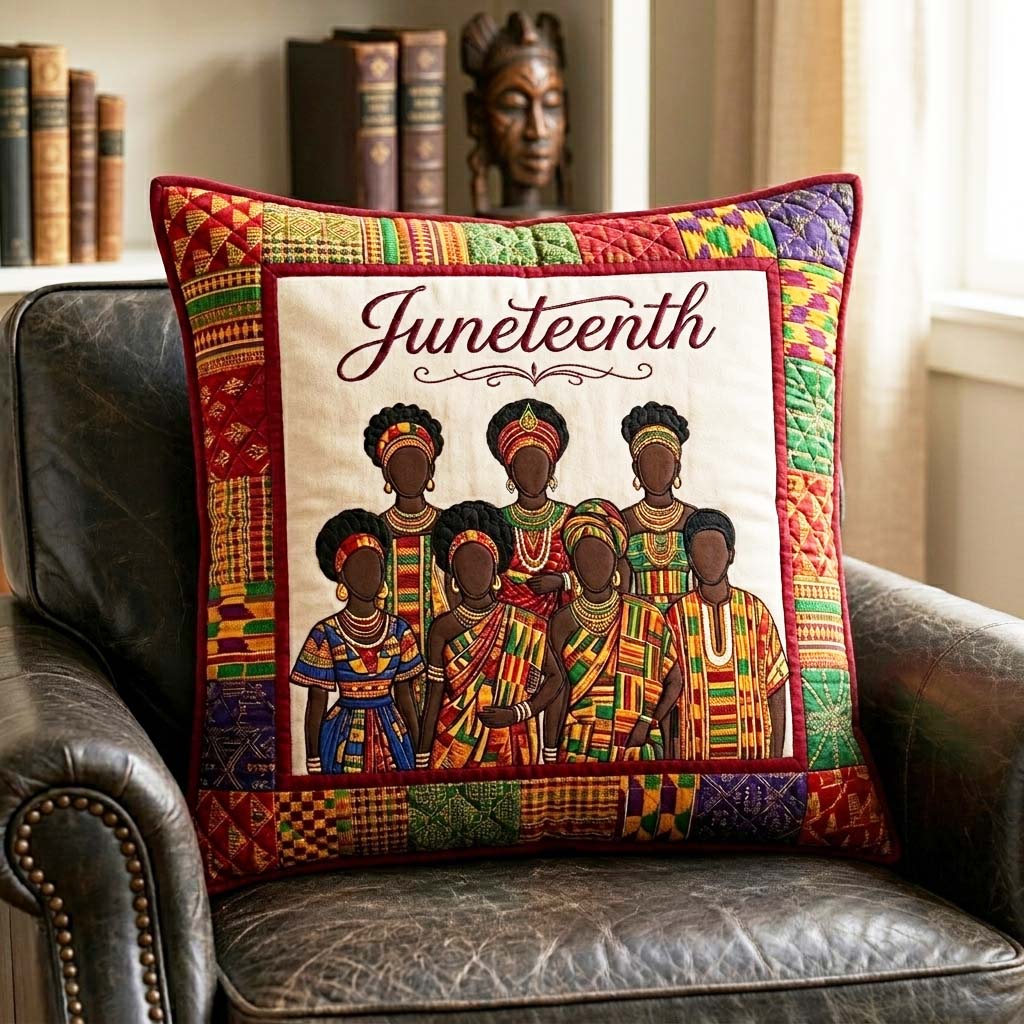 Pride Juneteenth Quilted Pillow Case GFTOQM4493