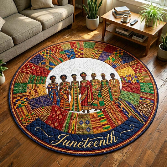 Pride Juneteenth Quilted Round Mat GFTOQM4494