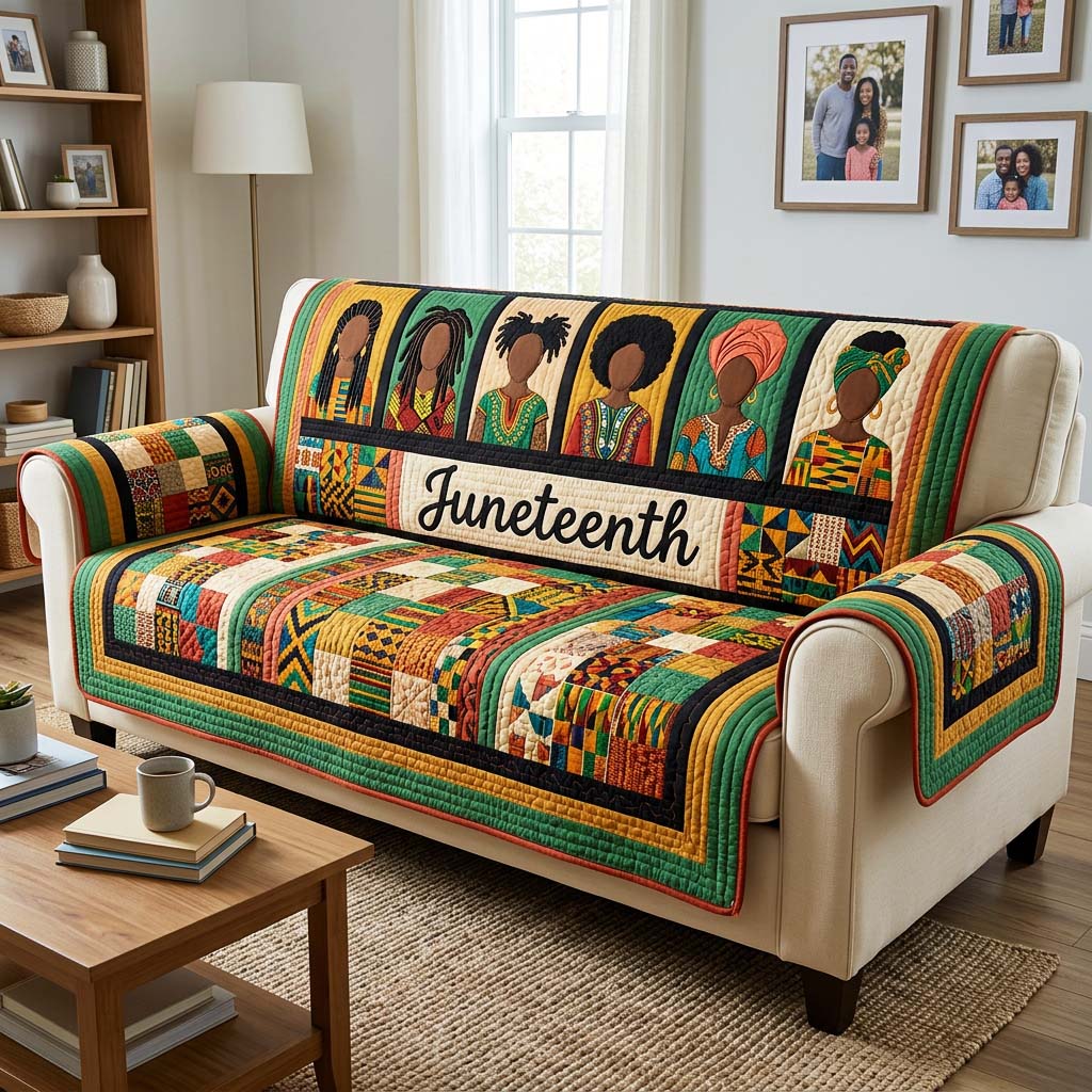 Cultural Pride Quilted Sofa Cover GFTOQM4499