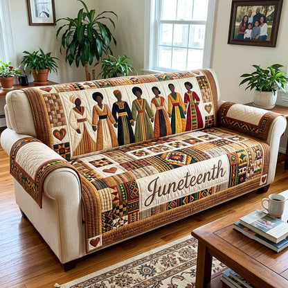 Earthy Unity Quilted Sofa Cover GFTOQM4501