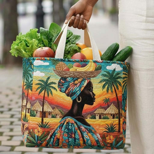Melanin Queen Quilted Shopping Bag GFTOTG3078