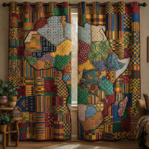 Motherland Map Quilted Curtains GFTOTG3436
