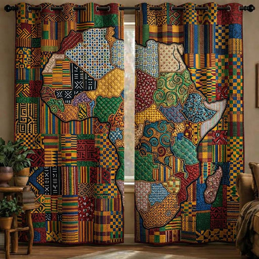 Motherland Map Quilted Curtains GFTOTG3436