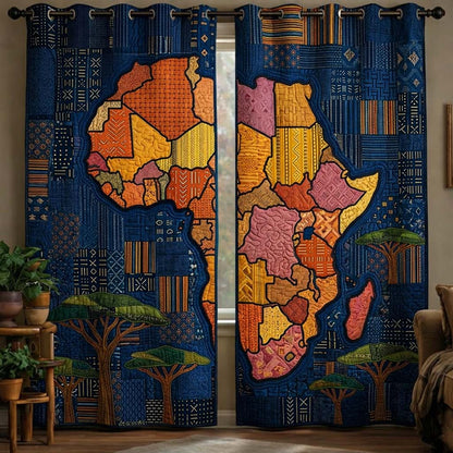 Motherland Map Quilted Curtains GFTOTG3439