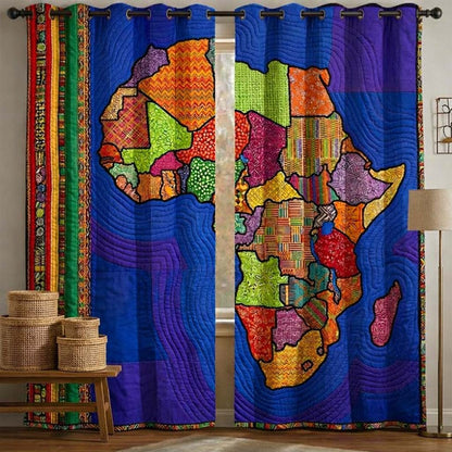 Motherland Map Quilted Curtains GFTOTG3440