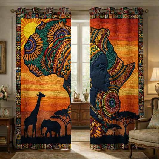 Motherland Map Quilted Curtains GFTOTG3441