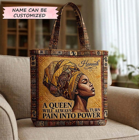 Melanin Queen Quilted Tote Bag QTCUZ GFTOTG3747