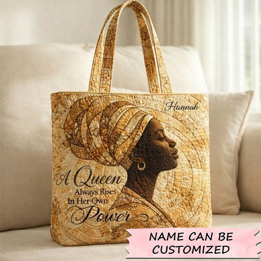 Melanin Queen Quilted Tote Bag QTCUZ GFTOTG3748