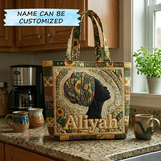 Melanin Queen Quilted Tote Bag QTCUZ GFTOTG3771