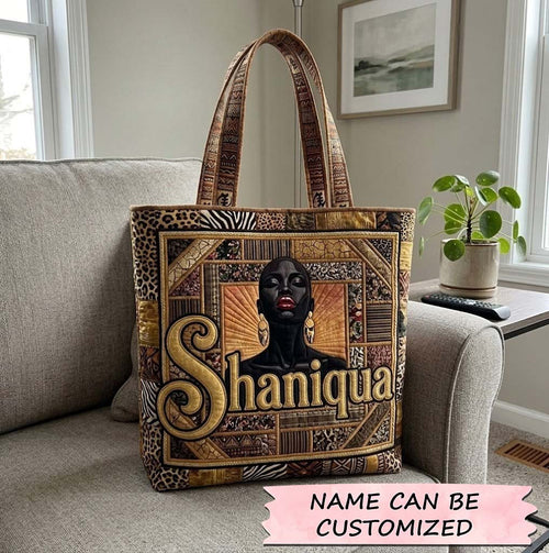 Melanin Queen Quilted Tote Bag QTCUZ GFTOTG3796