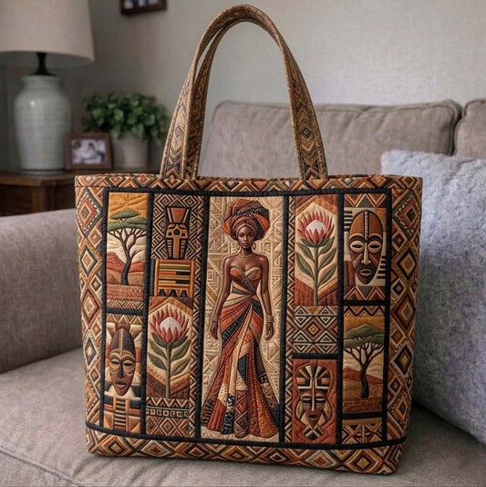 Melanin Queens Quilted Tote Bag GFTOTG3934