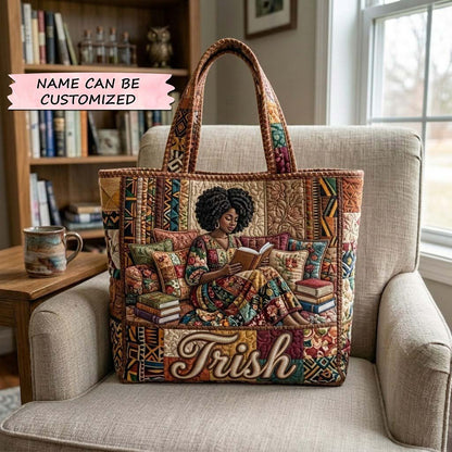 Melanin Queen Quilted Tote Bag QTCUZ GFTOTG3974
