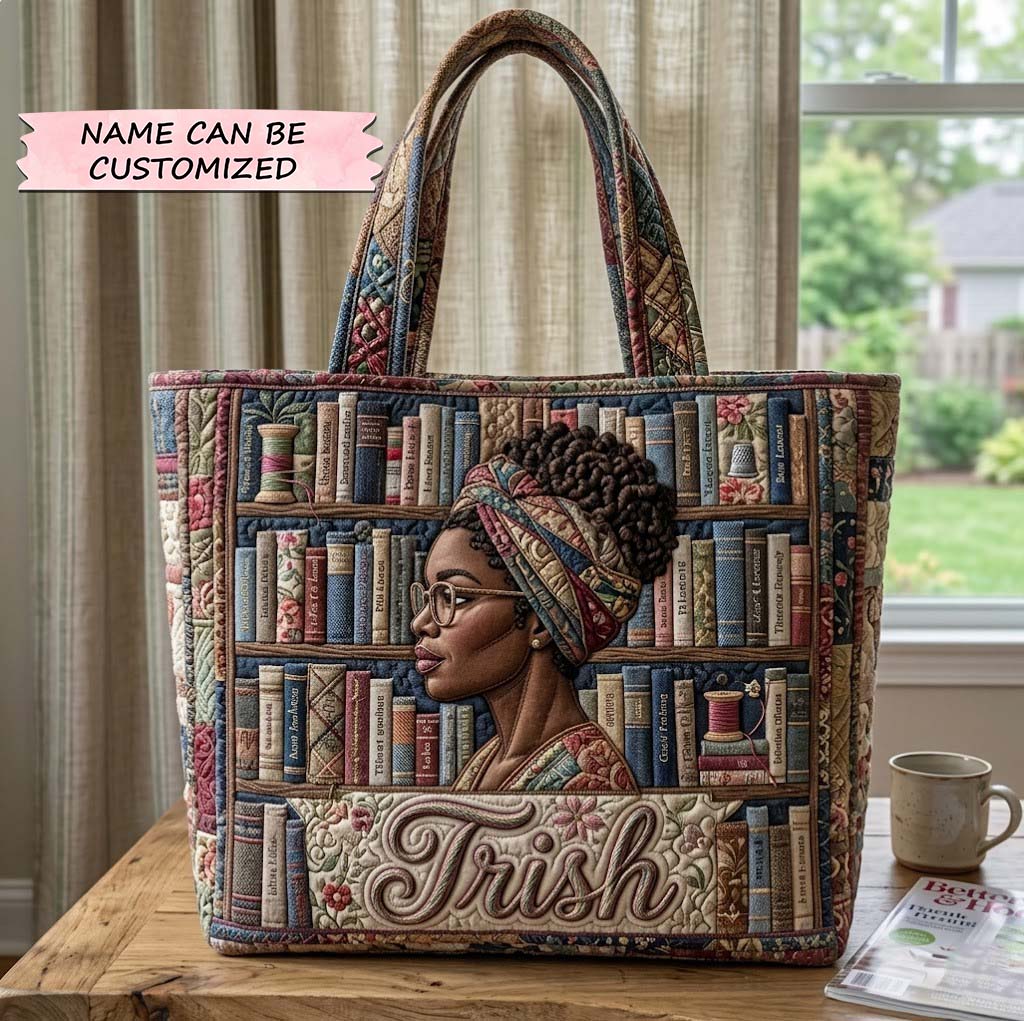 Melanin Queen Quilted Tote Bag QTCUZ GFTOTG3976