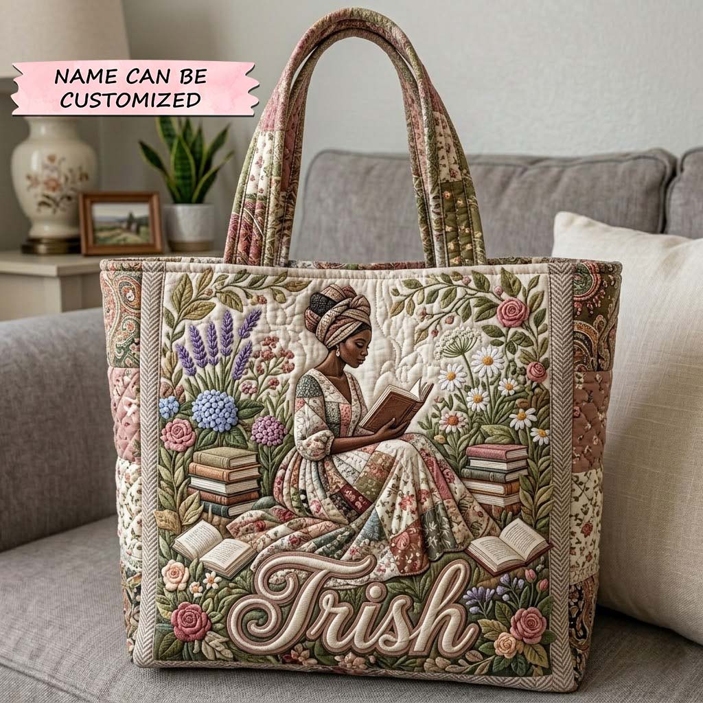 Melanin Queen Quilted Tote Bag QTCUZ GFTOTG3980