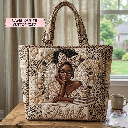 Melanin Queen Quilted Tote Bag QTCUZ GFTOTG3981