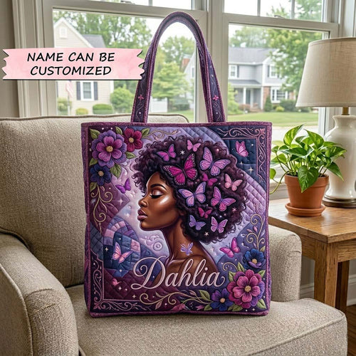 Melanin Queen Quilted Tote Bag QTCUZ GFTOTG3989
