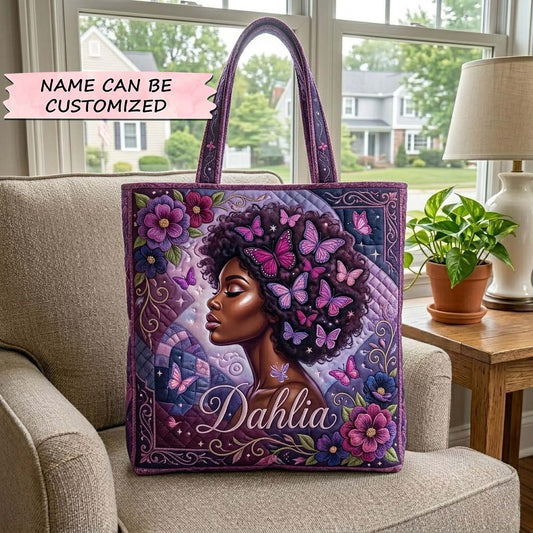 Melanin Queen Quilted Tote Bag QTCUZ GFTOTG3989