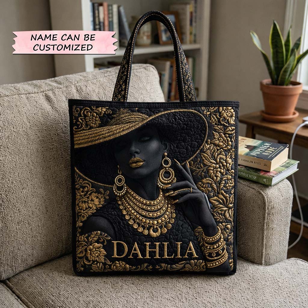 Melanin Queen Quilted Tote Bag QTCUZ GFTOTG4001