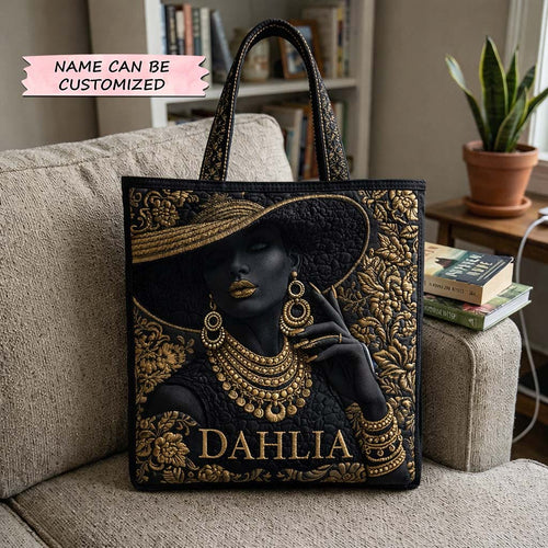 Melanin Queen Quilted Tote Bag QTCUZ GFTOTG4001
