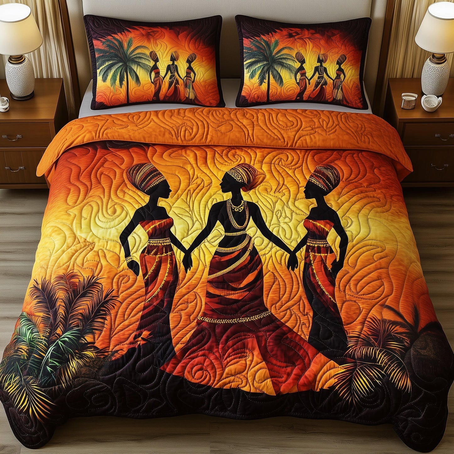 Golden Queens Quilted Bedding Set GFTOTG641