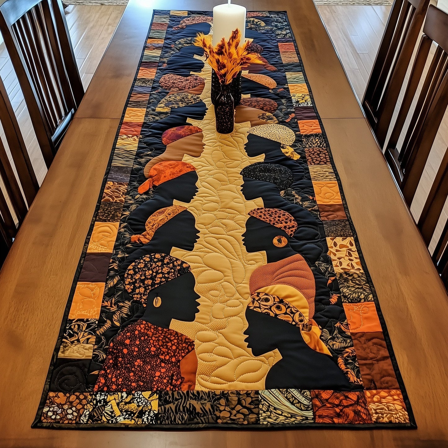 Black Radiance Quilted Table Runner GFTOTL3571