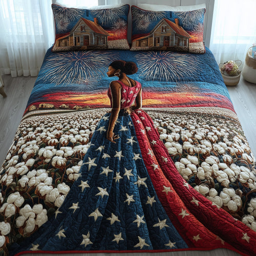 Black History 3-Piece Quilted Bedding Set GFTOTL4326