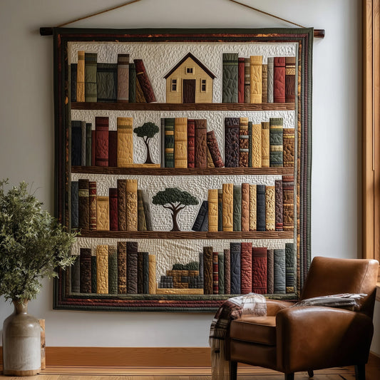 Africa Bookshelf Quilted Blanket GFTOTL4343