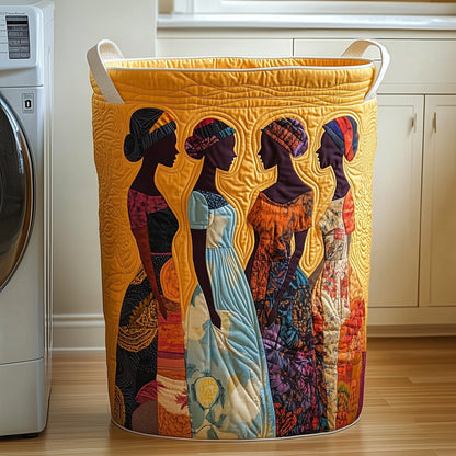 Golden Queens Quilted Laundry Basket GFTOTP12044