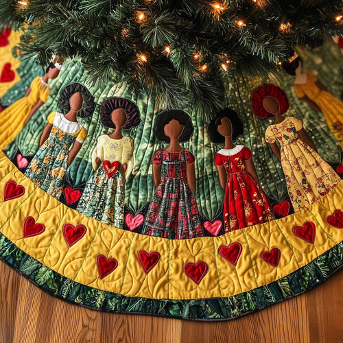 Golden Glow Quilted Tree Skirt GFTOTP13364
