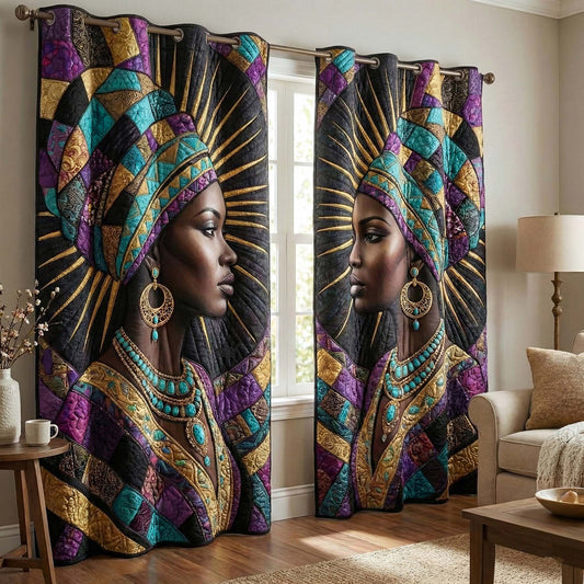 Ancestral Glow Quilted Curtains GFTOTP16599