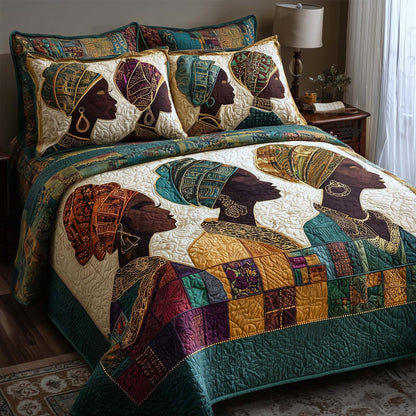 Golden Essence 3-Piece Quilted Bedding Set GFTOTP16930