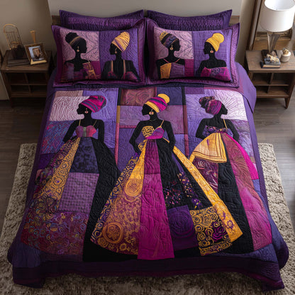 Golden Essence 3-Piece Quilted Bedding Set GFTOTP16931