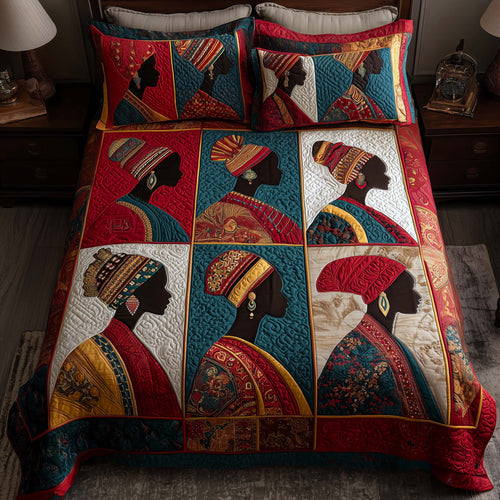 Golden Essence 3-Piece Quilted Bedding Set GFTOTP16932