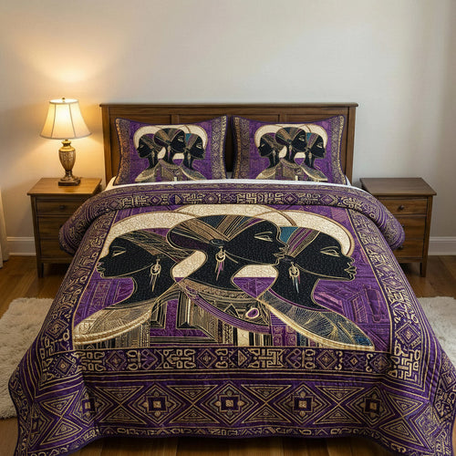 Golden Essence 3-Piece Quilted Bedding Set GFTOTP16934