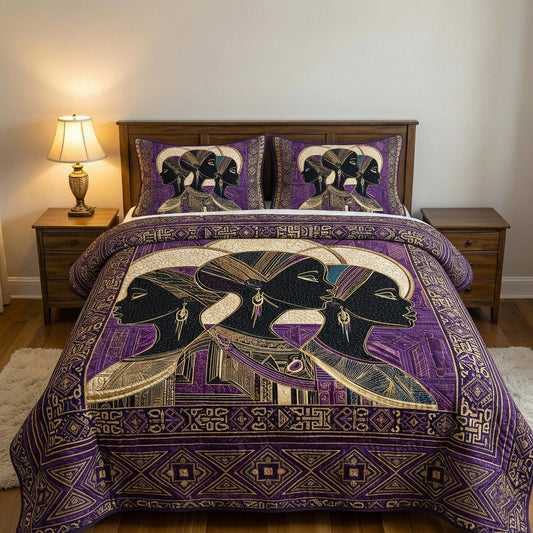 Golden Essence 3-Piece Quilted Bedding Set GFTOTP16934
