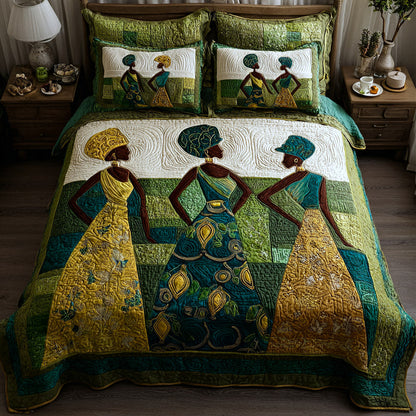 Golden Essence 3-Piece Quilted Bedding Set GFTOTP16936