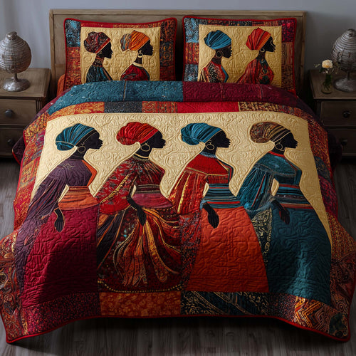 Golden Essence 3-Piece Quilted Bedding Set GFTOTP16937