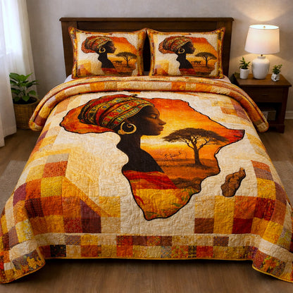 Ebony Glow 3-Piece Quilted Bedding Set GFTOTP17238