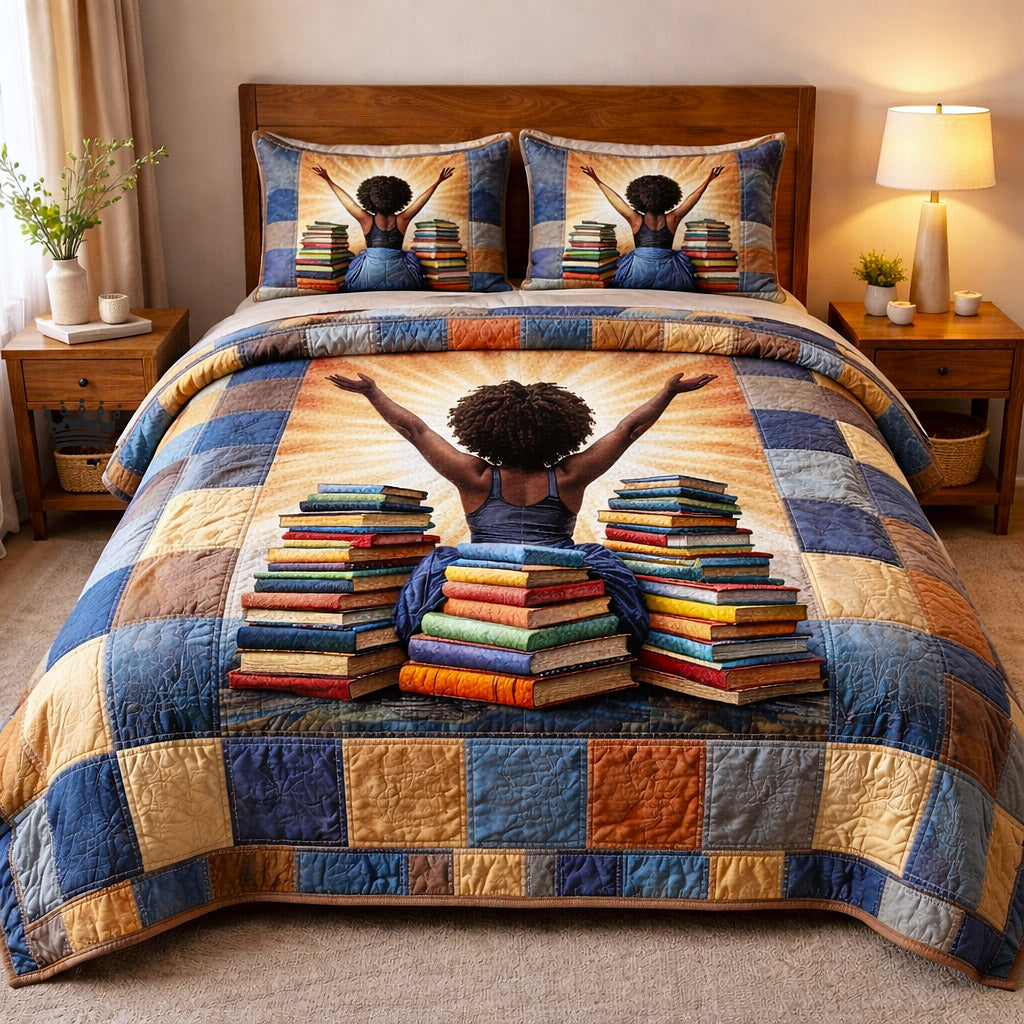 Ebony Glow 3-Piece Quilted Bedding Set GFTOTP17240