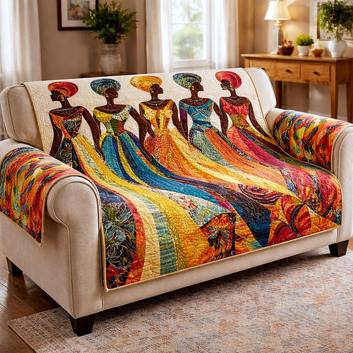 Ebony Glow Quilted Sofa Cover GFTOTP17290