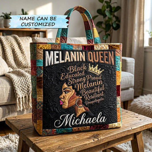 Melanin Queen Quilted Tote Bag QTCUZ GFTOTP17986