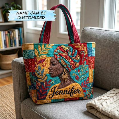 Ebony Empress Quilted Tote Bag QTCUZ GFTOTP17989