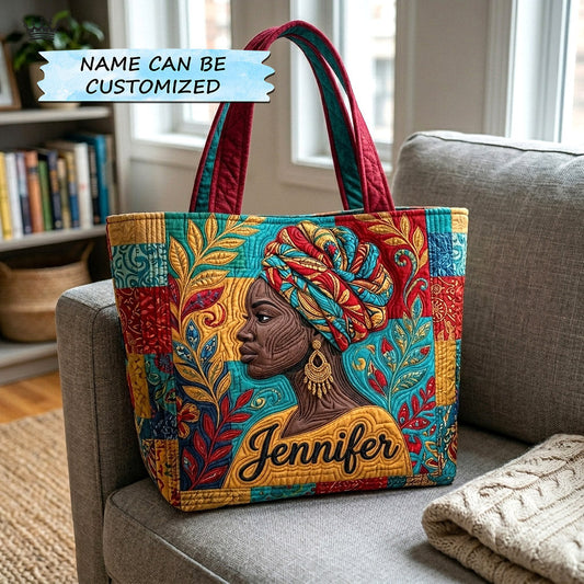 Ebony Empress Quilted Tote Bag QTCUZ GFTOTP17989
