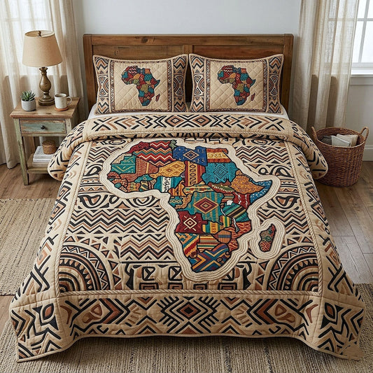 Africa Legacy 3-Piece Quilted Bedding Set GFTOTP18161