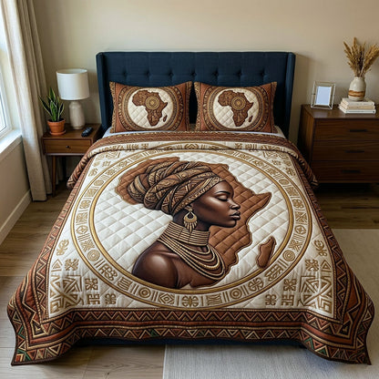 Ebony Glow 3-Piece Quilted Bedding Set GFTOTP18244