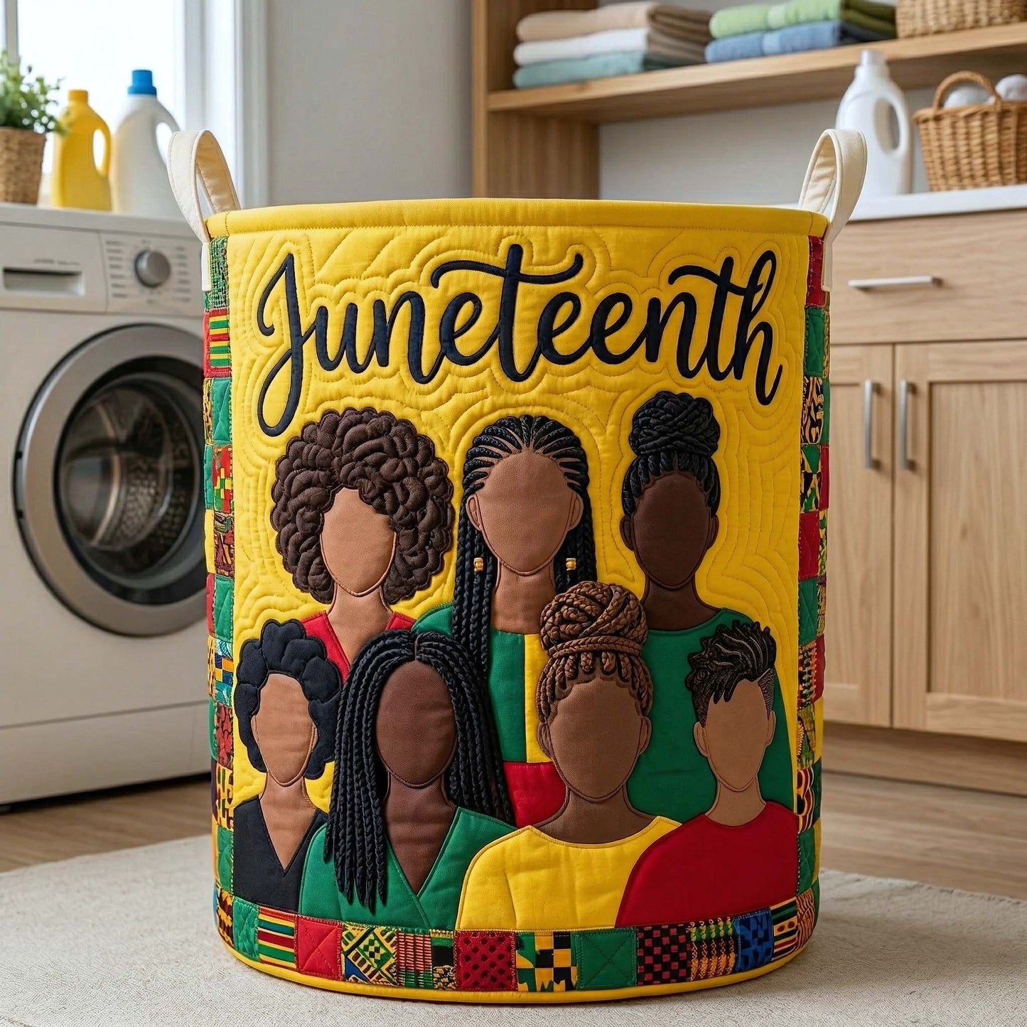 Melanin Legacy Quilted Laundry Basket GFTOTP18274