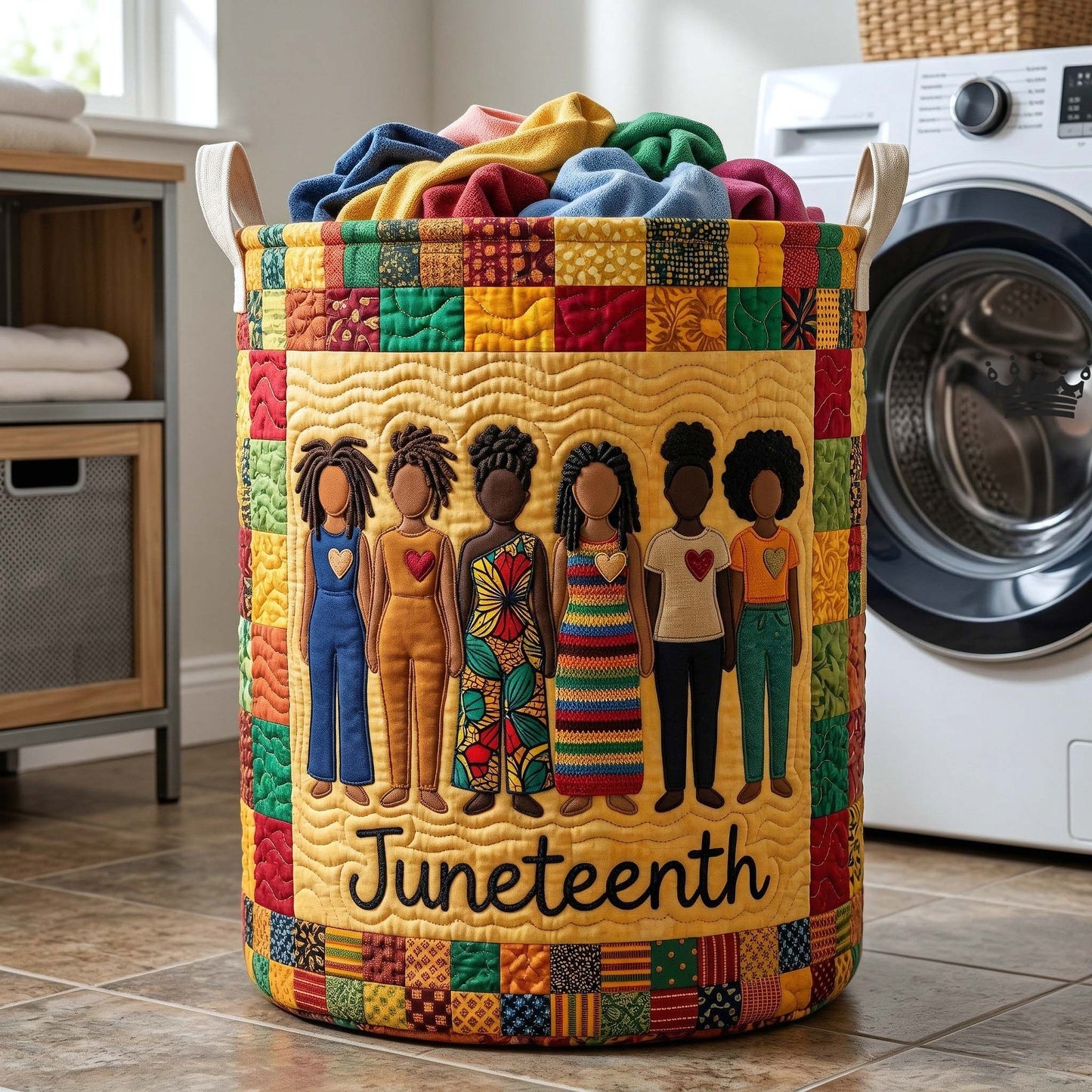 Melanin Legacy Quilted Laundry Basket GFTOTP18275