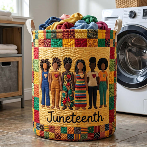 Melanin Legacy Quilted Laundry Basket GFTOTP18275